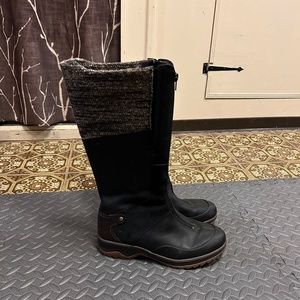 Merrell Women's Eventyr Cuff Tall Black Nubuck Waterproof Boots Size 10 (J42366)